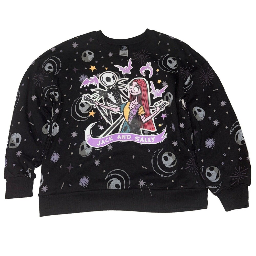 The Nightmare Before Christmas Girls Graphic Fleece Sweatshirt  XL 14-16